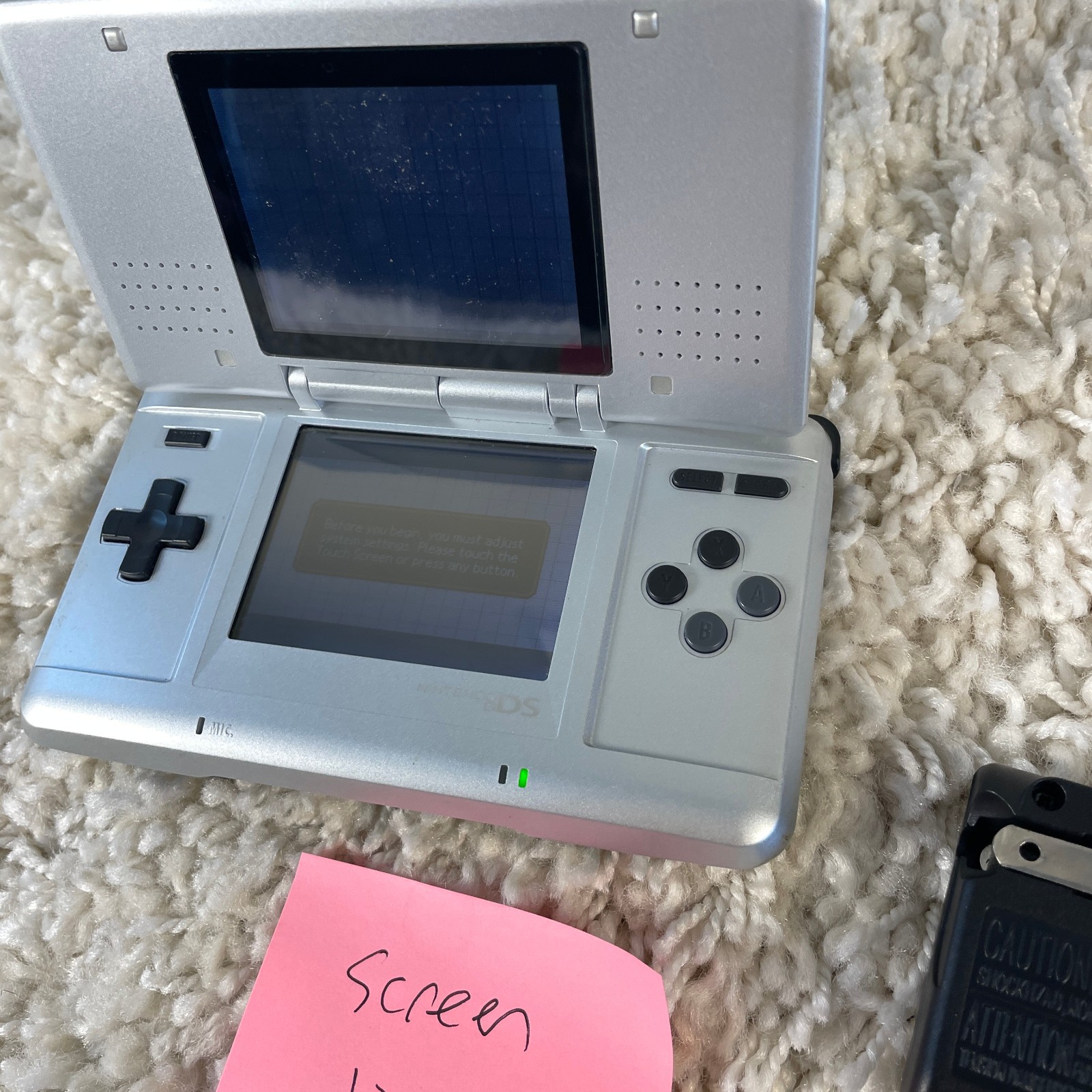 Nintendo DS Original NTR-001 Titanium Silver Handheld Console System READ