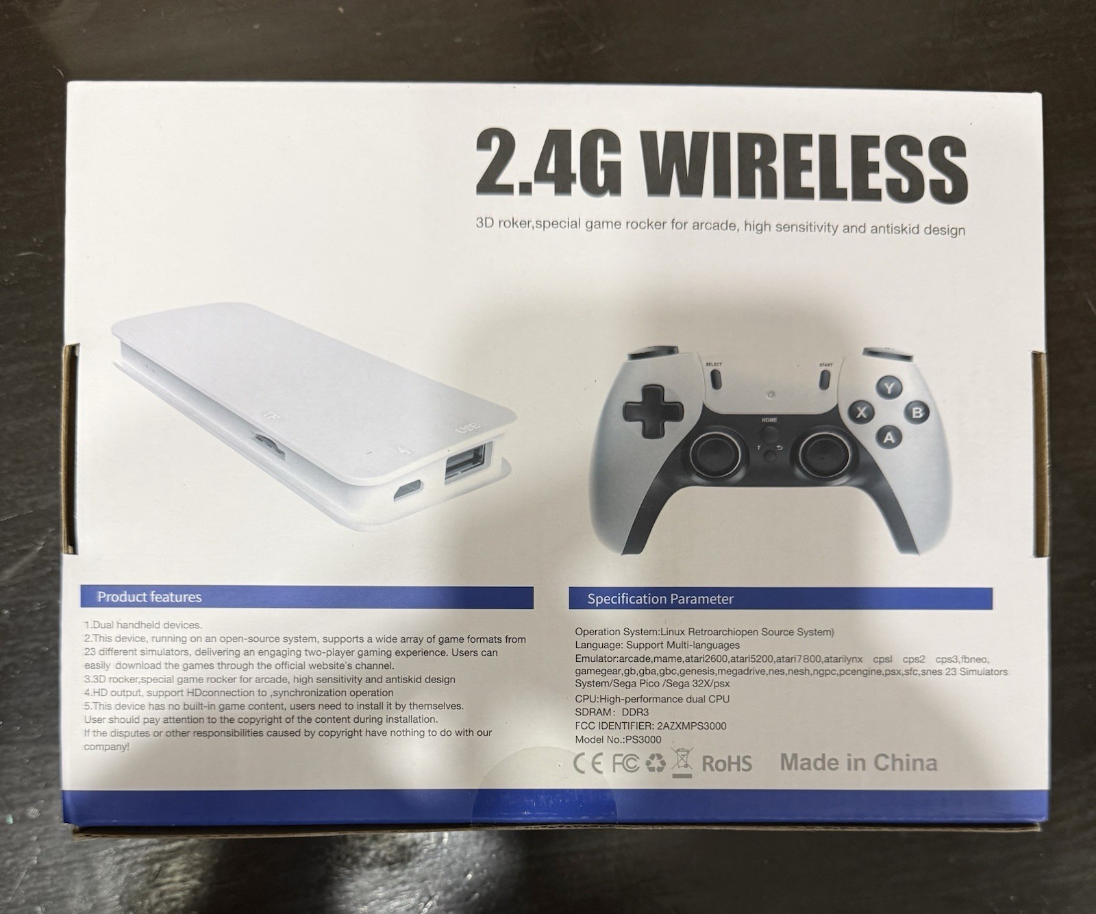 2.4g Wireless Controller Game Stick 4K Games