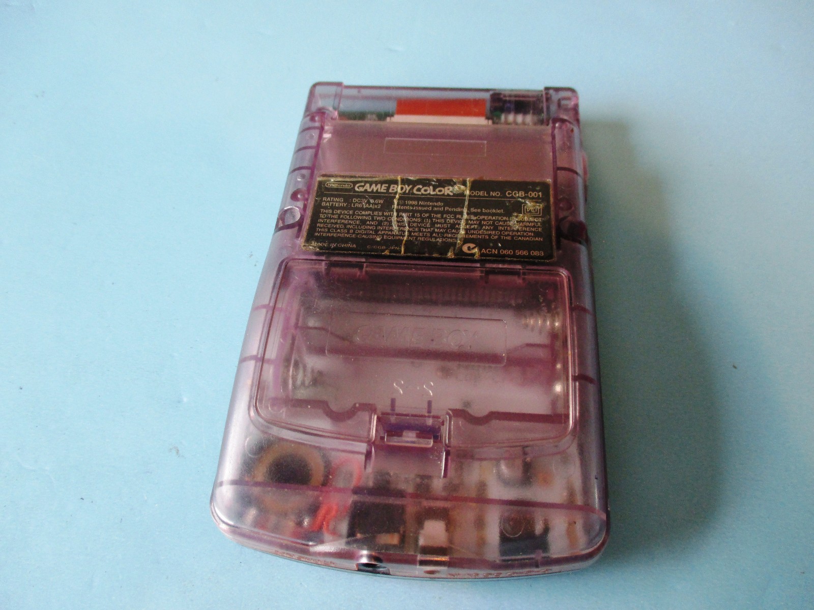 Game Boy Color Handheld Clear Atomic Purple System FREE Ship!