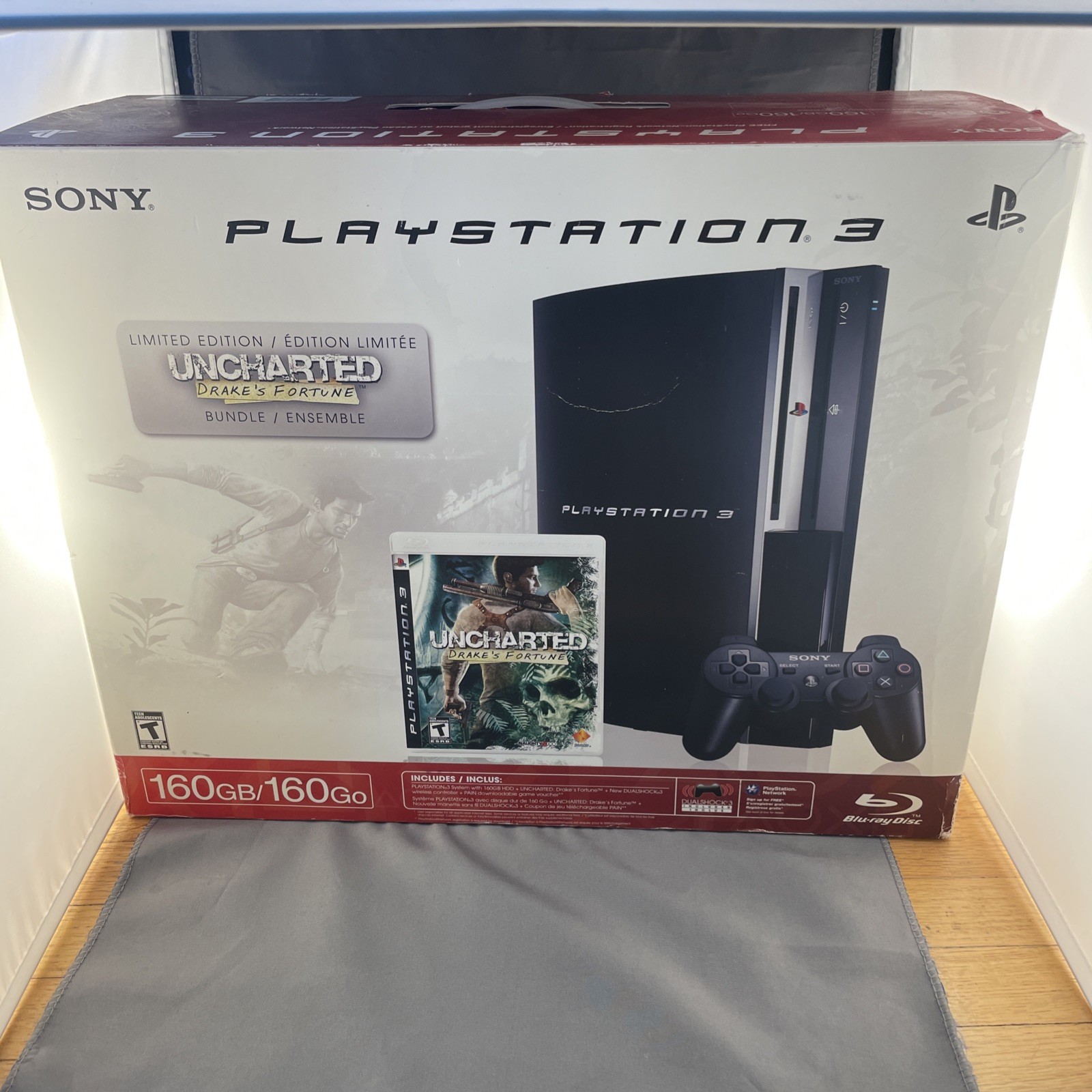Sony Playstation 3 160GB Uncharted: Drake’s Fortune Bundle CECHP01 w/ Box