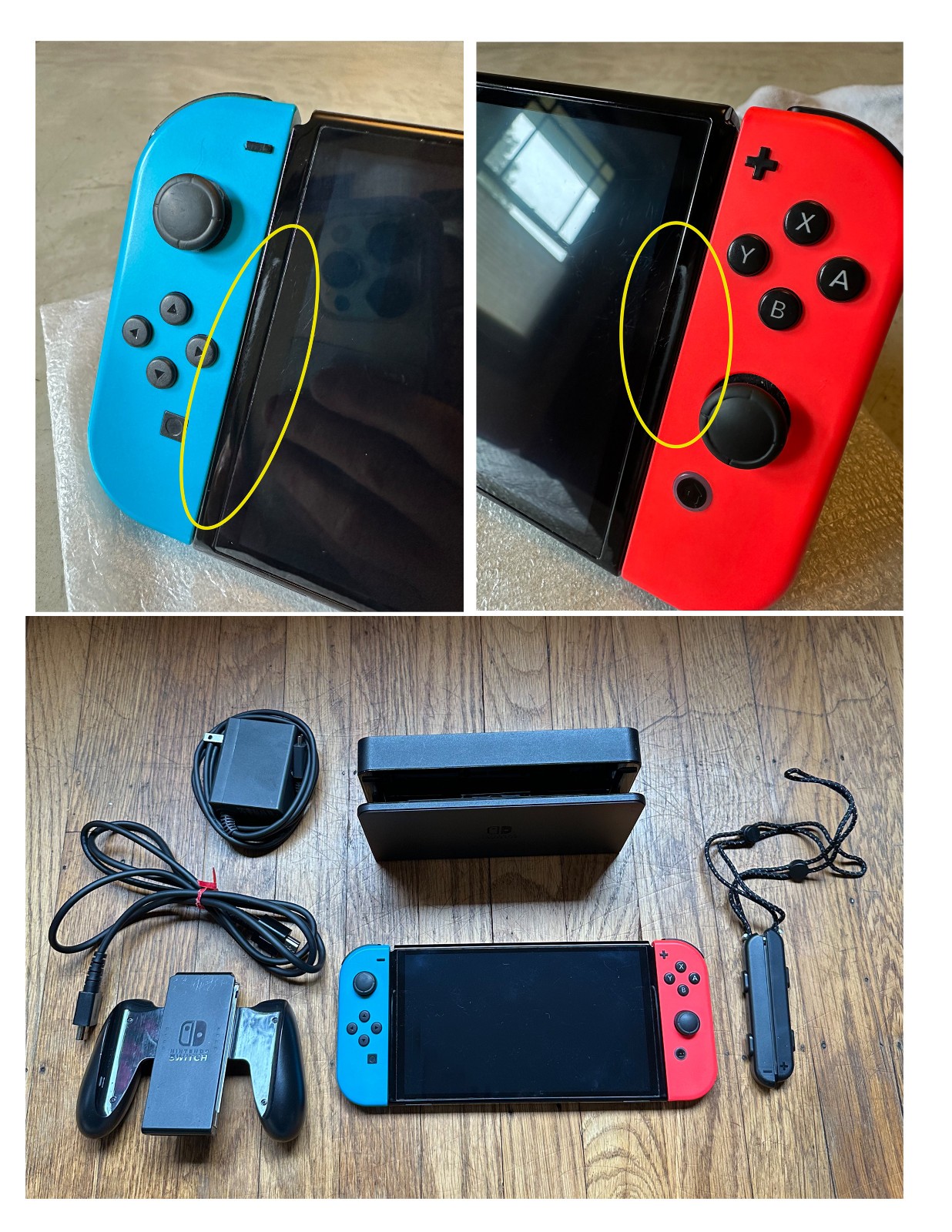 Nintendo Switch OLED Model HEG-001 – 64GB – Black/Neon Red/Neon| with Box