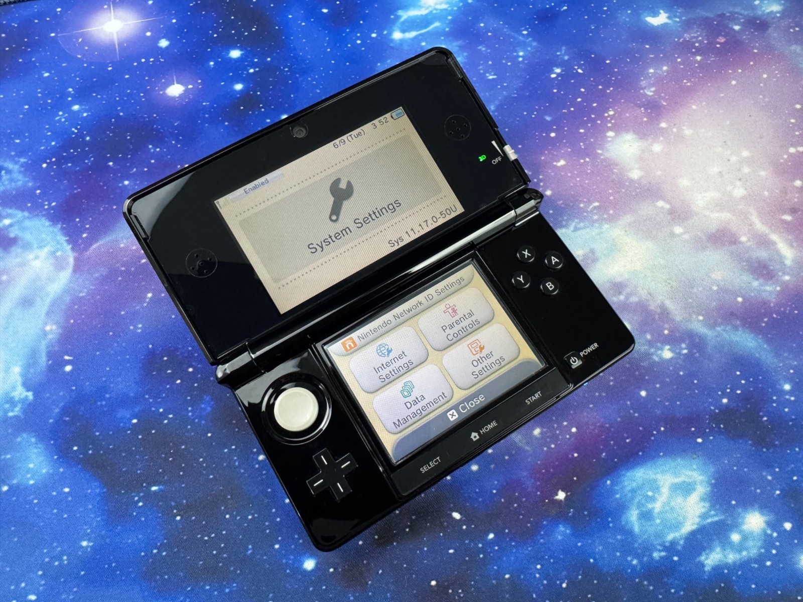 USB INBUILT CAPTURE CARD Clear Black Original Nintendo 3DS Console REGFREE