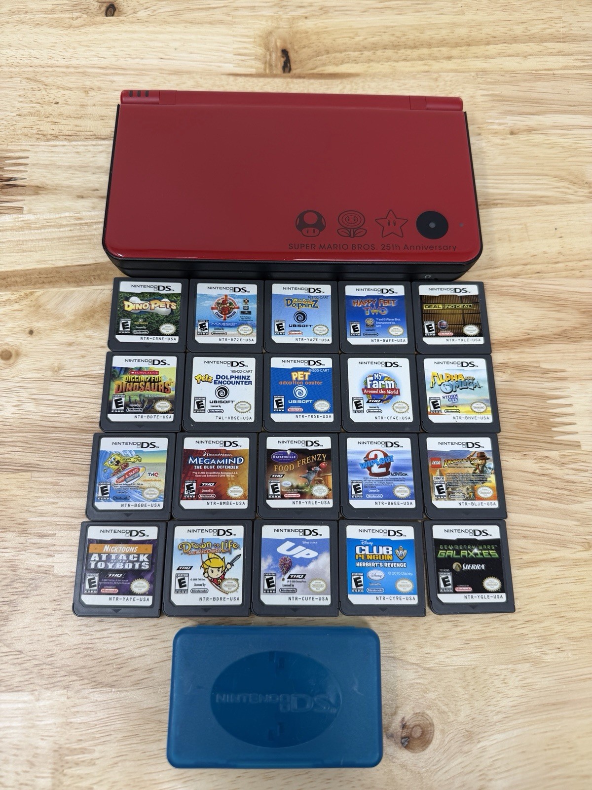 Nintendo DSi XL Handheld Game Console Super Mario 25th Anniversary W/ 20 Games