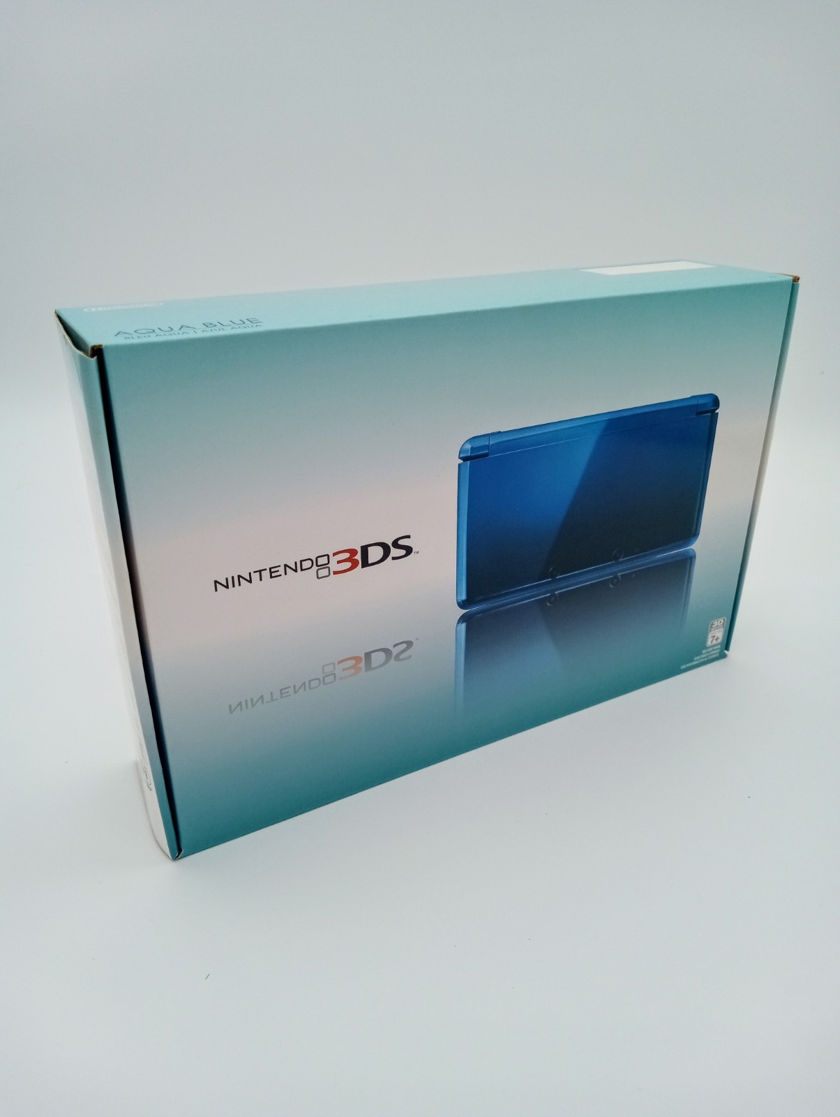 Nintendo 3DS Aqua Blue Handheld System with Box Charger – Excellent Condition