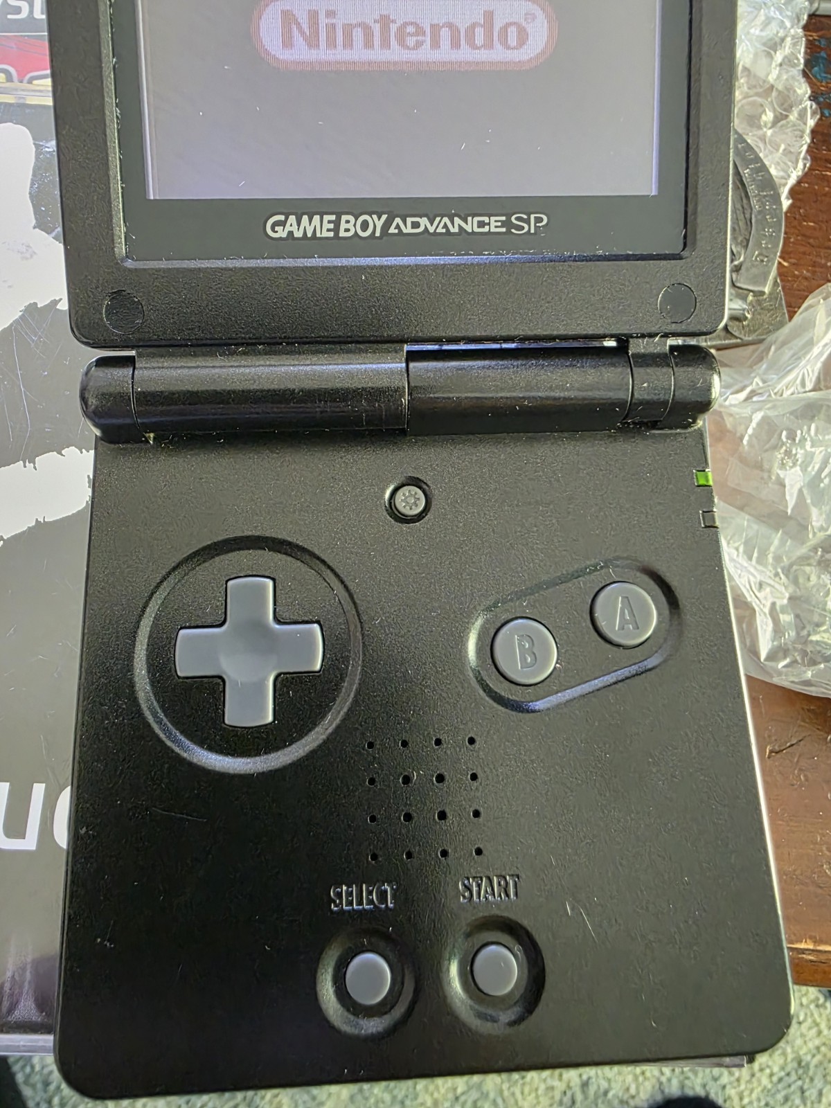 Nintendo Game Boy Advance SP Handheld – Onyx Black Very Clean Screen No Charger
