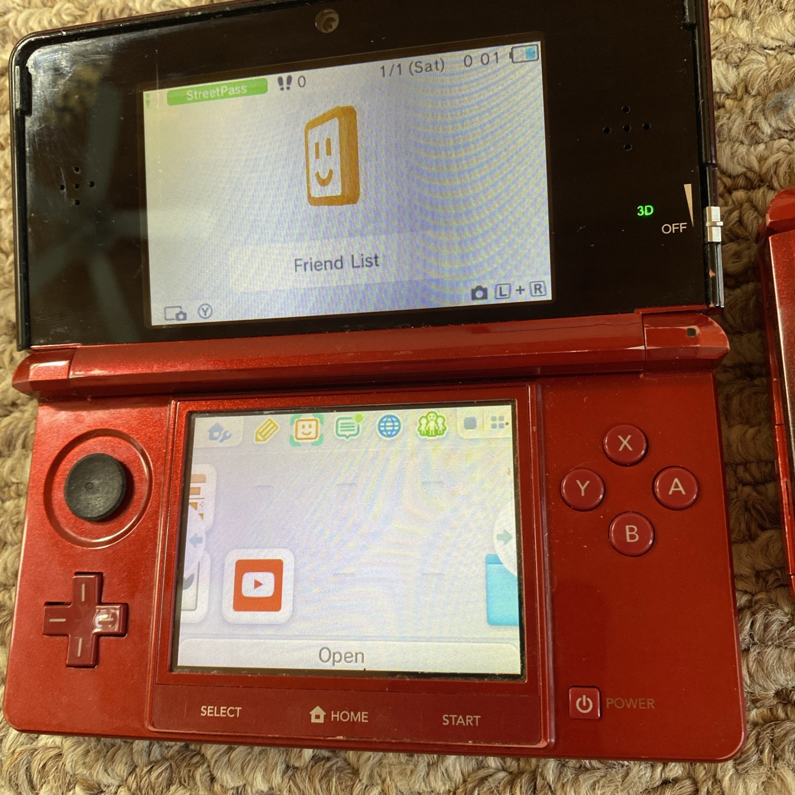 Red Black Nintendo 3ds CTR-001 Lot Of 2 Different Issues READ