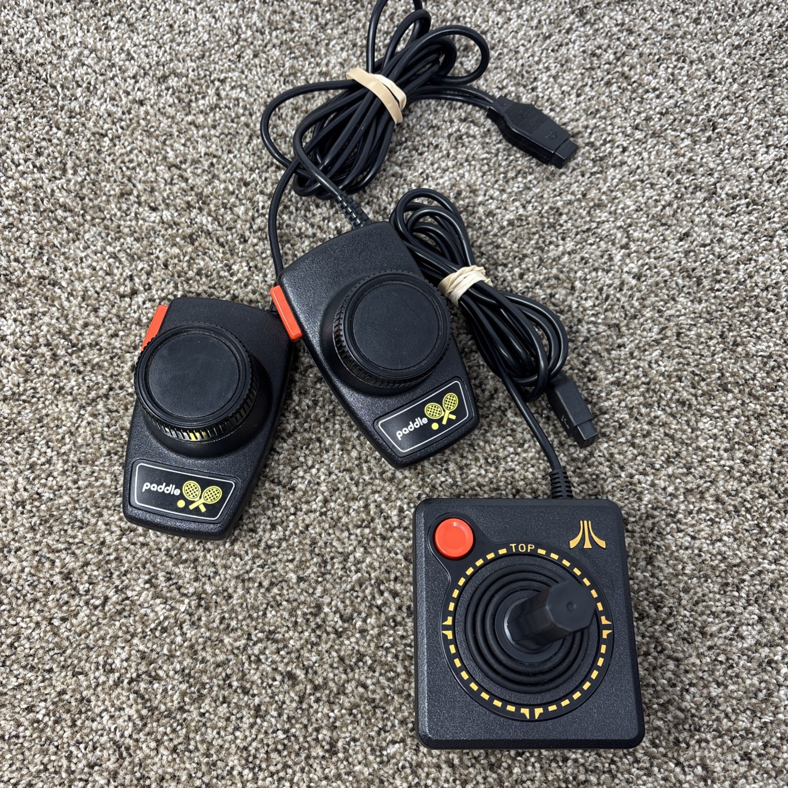 Atari 2600 Junior Jr Console System Bundle 20 Games Joystick Paddles Tested