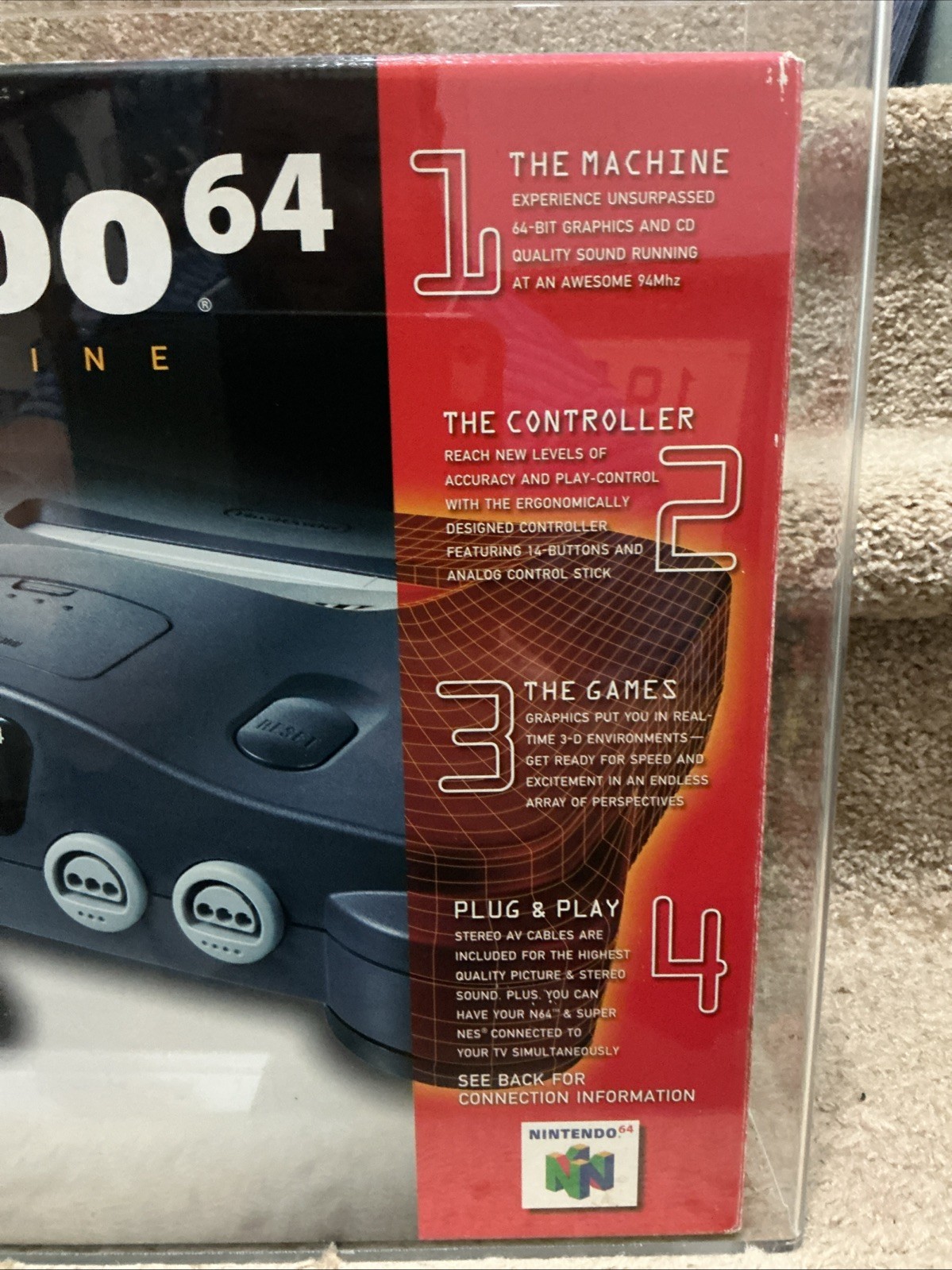 Nintendo 64 Launch Console N64 Brand New 1997 VGA Graded 80+ Q Qualified PSA