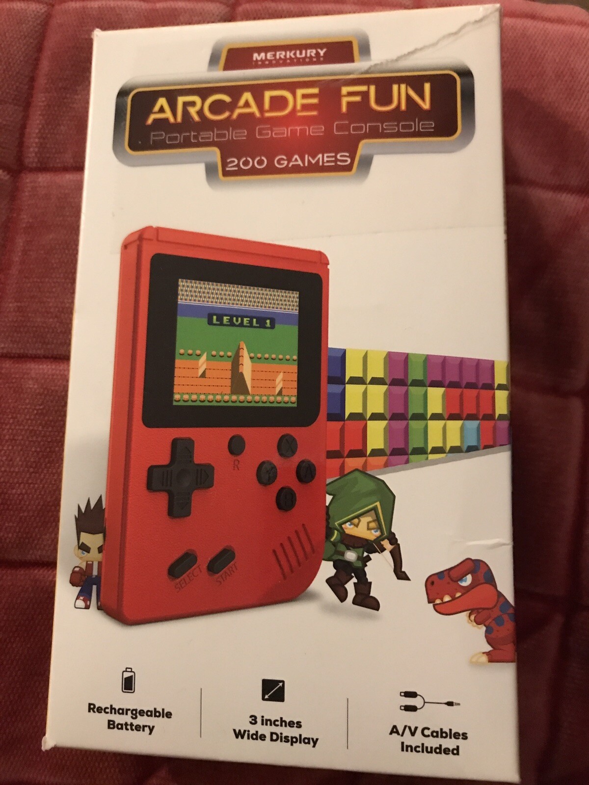 Merkury Innovations Arcade Fun Portable Game Console 200 Games New