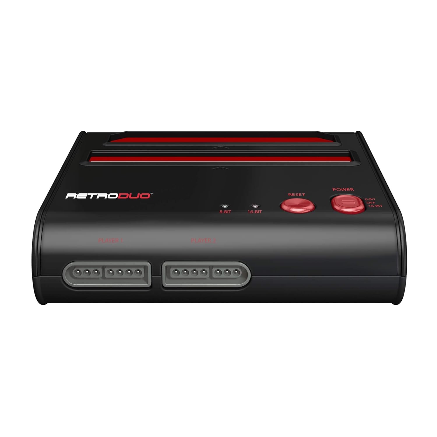 Retro-Bit RetroDuo Dual 2-in-1 Retro Console for SNES & NES Games – Red/Black