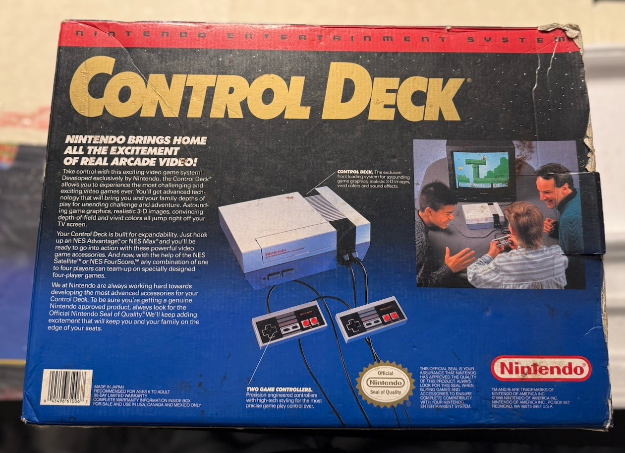 Nintendo Entertainment System NES Control Deck Console CIB – *UNTESTED*