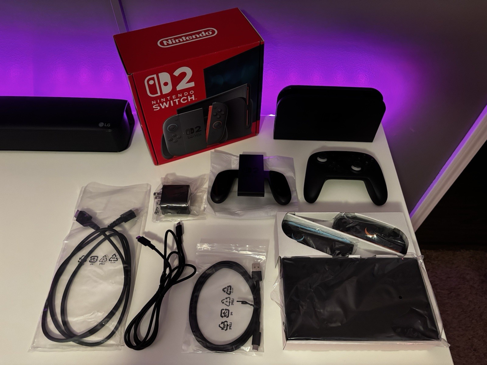 NINTENDO SWITCH 2 CONSOLE CIB + PRO CONTROLLER + SEALED PIRANHA CAM + EXCLUSIVES