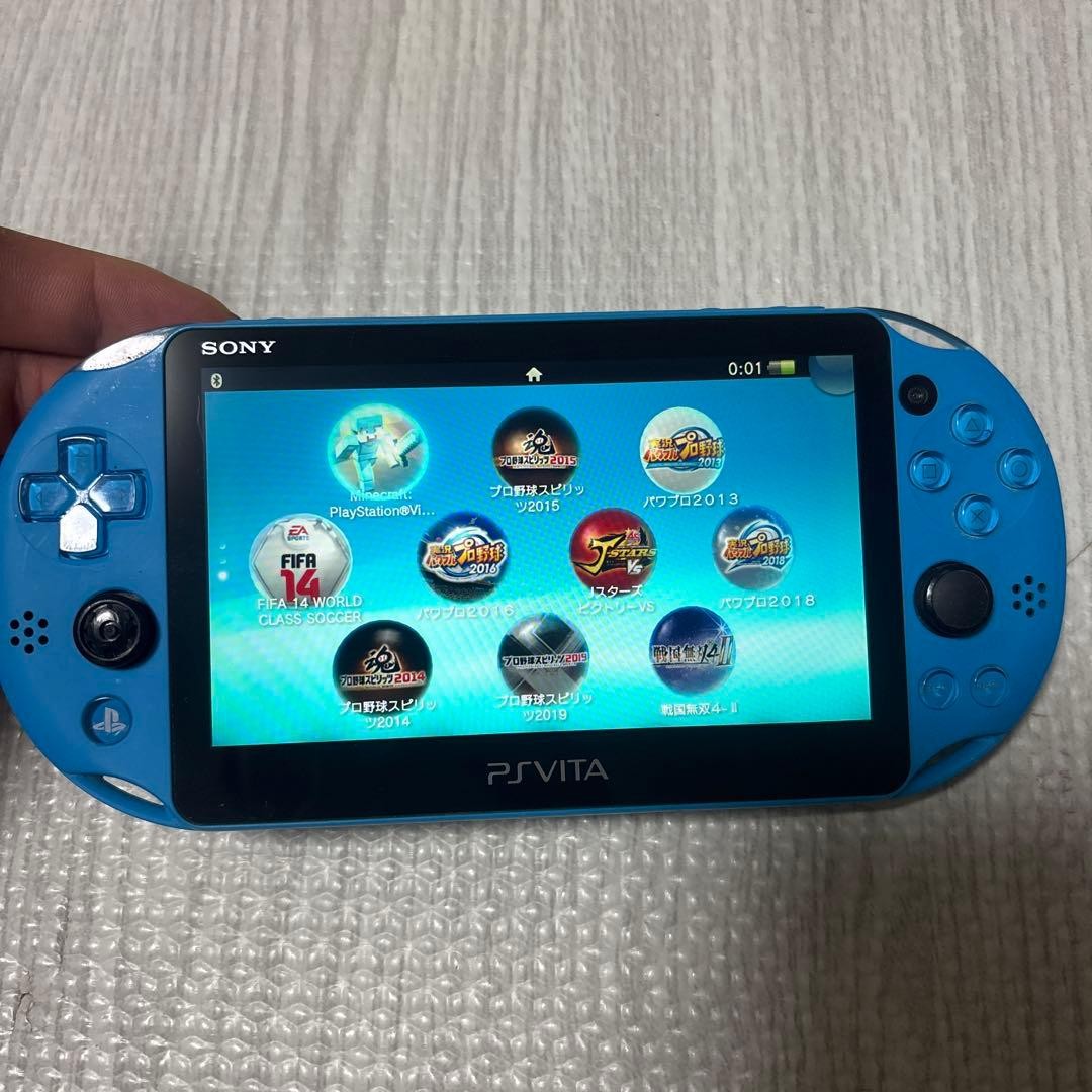 Sony PlayStation Vita PCH-2000 Aqua Blue Console Tested Working Region Free