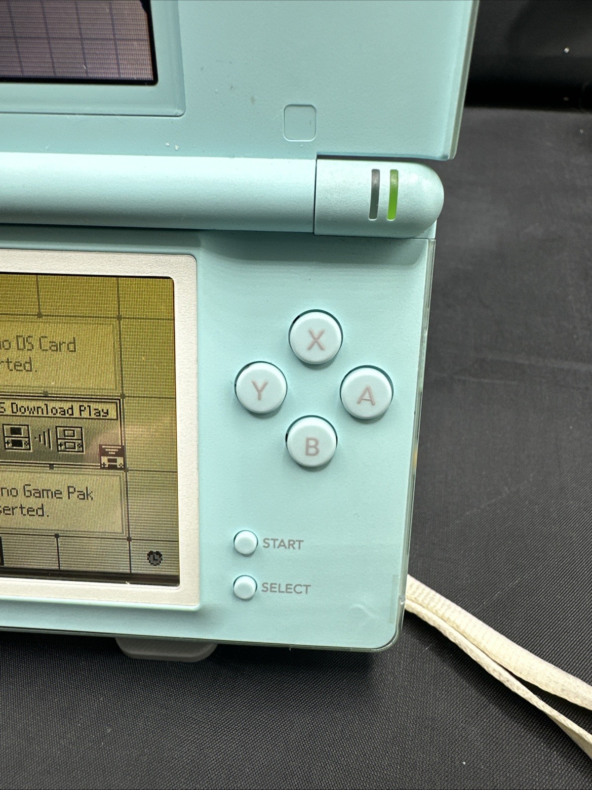 Nintendo DS Lite Console Ice Blue USG-001 Works Top Screen Smashed