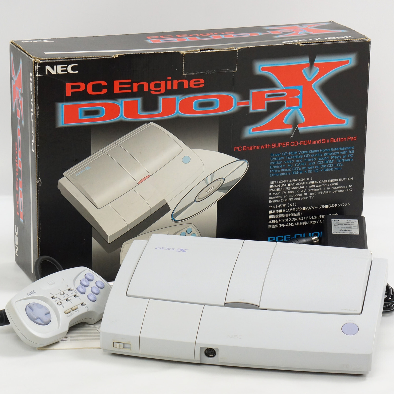 PC Engine DUO-RX Console Boxed Tested System 4513974YA JAPAN -NTSC-J-
