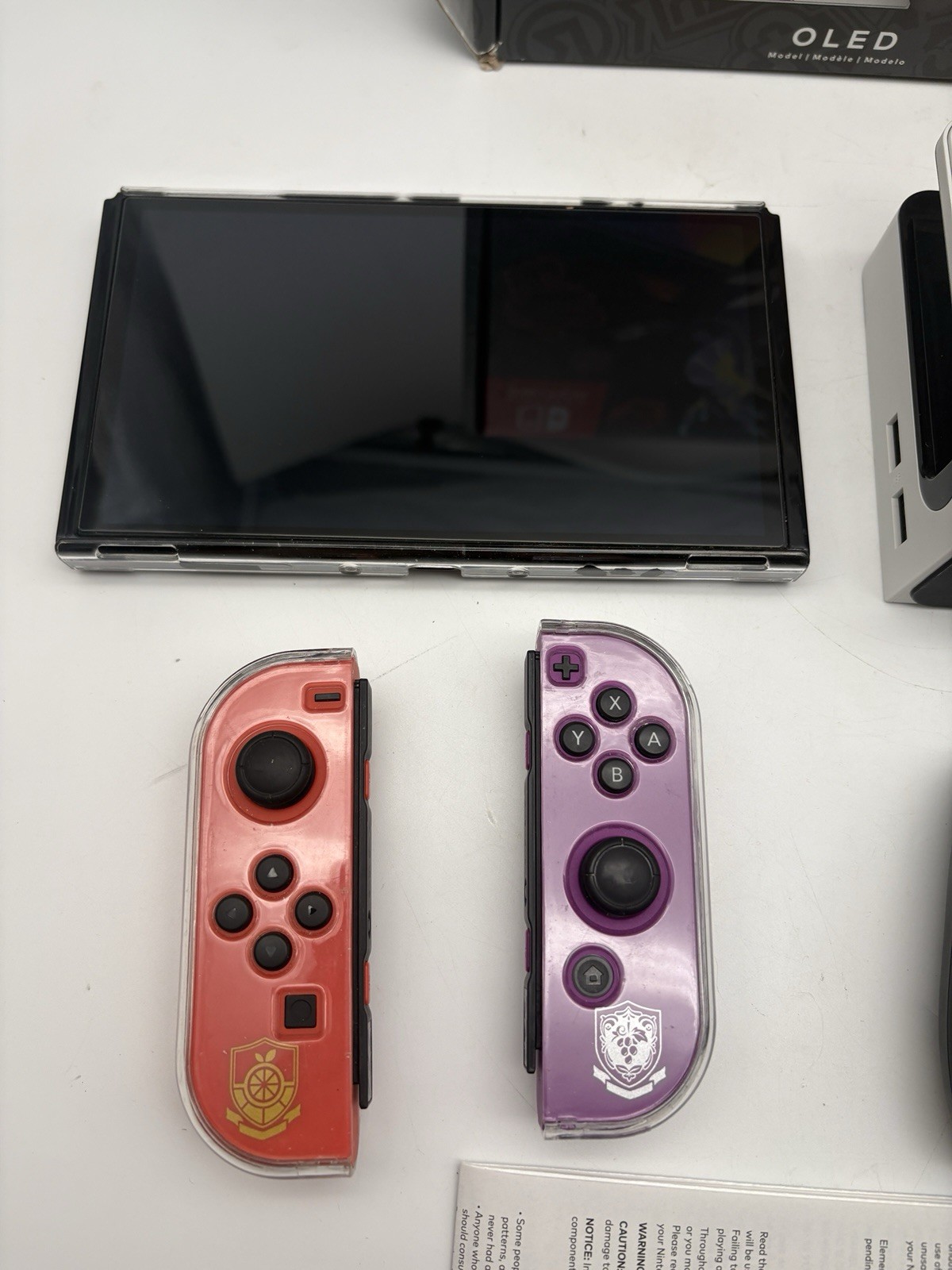 Nintendo Switch OLED Pokemon Scarlet & Violet Edition Console Bundle Complete