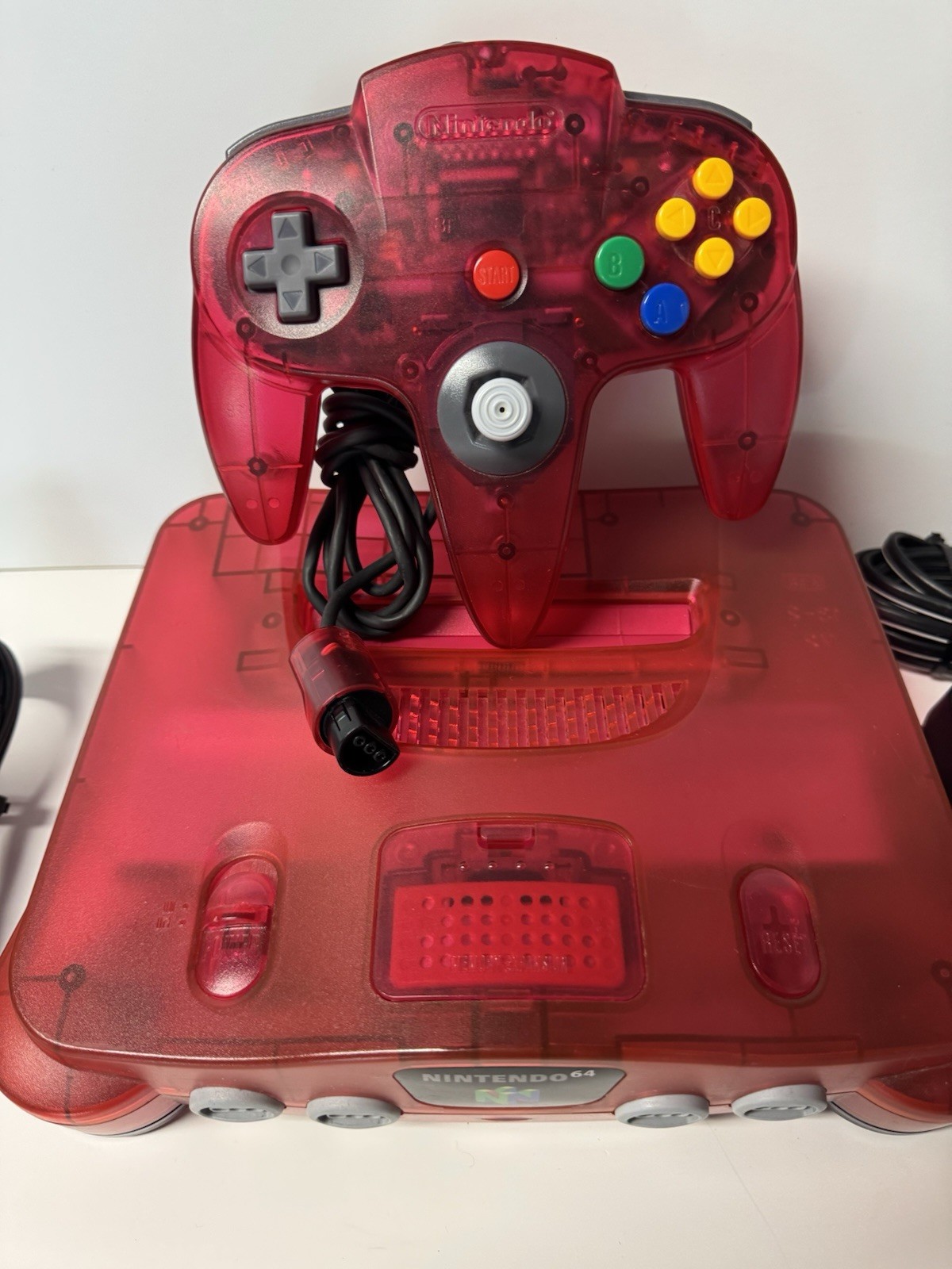Nintendo 64 N64 Funtastic Watermelon Red Console + Controller & Expansion Pak!