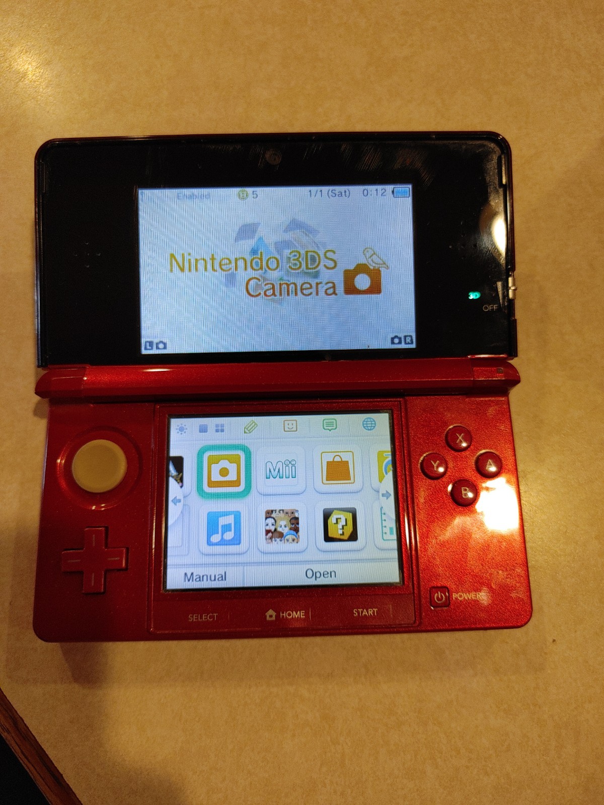 Nintendo 3DS Red Handheld System Console