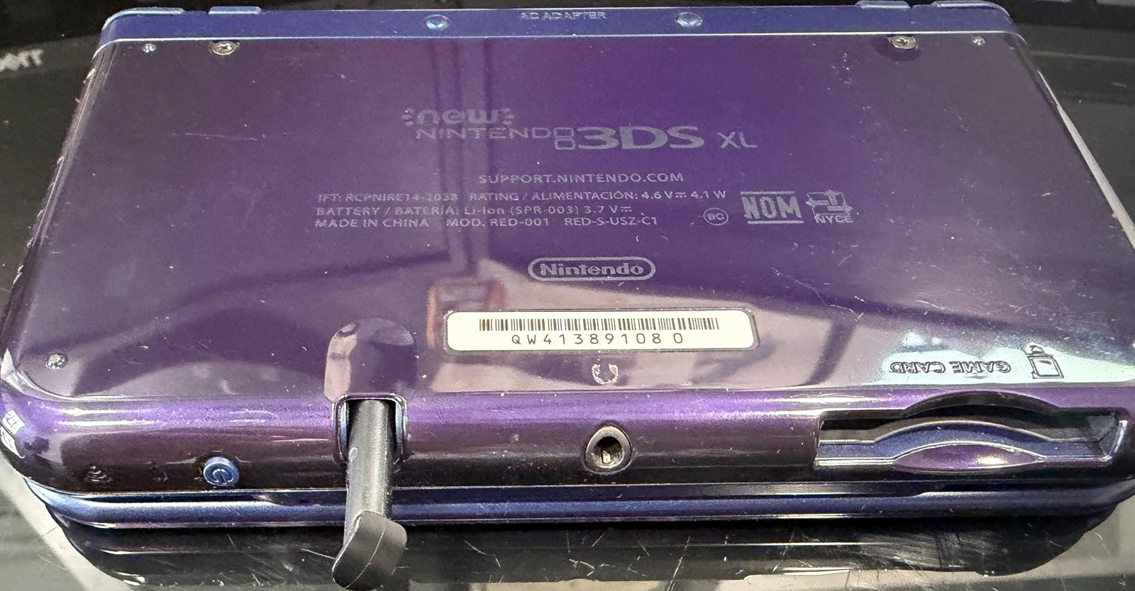 Nintendo New 3DS XL Galaxy Edition Handheld System Game Card Slot Needs Replaced