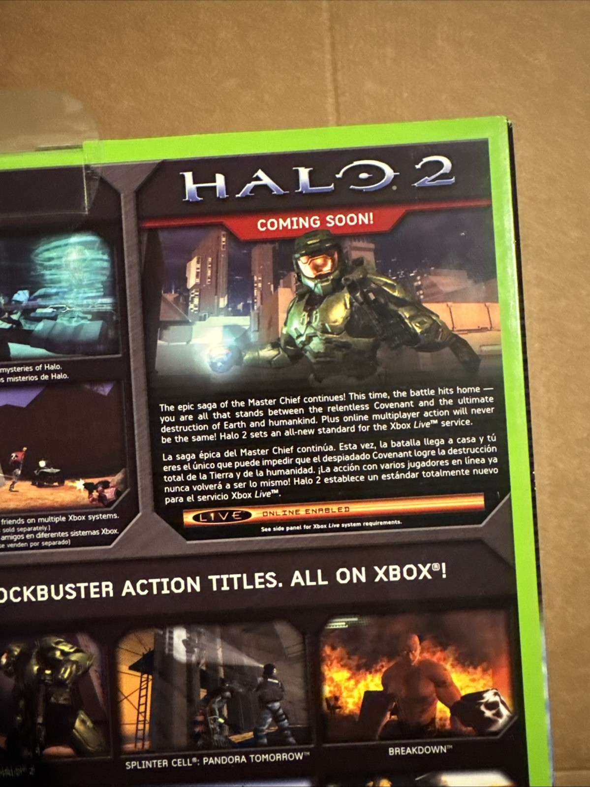 Special Edition Halo Edition Green OG Xbox Console BOX ONLY MINT (No Console)