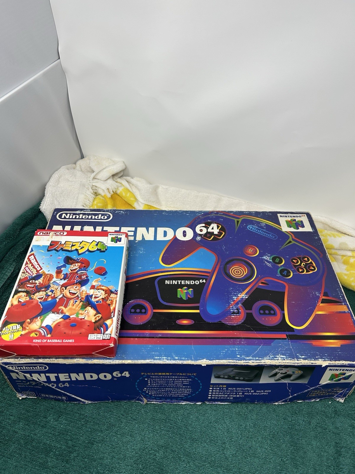 Nintendo 64 N64 Game Console System In Box NUS-002 Black Japan Model With Game!