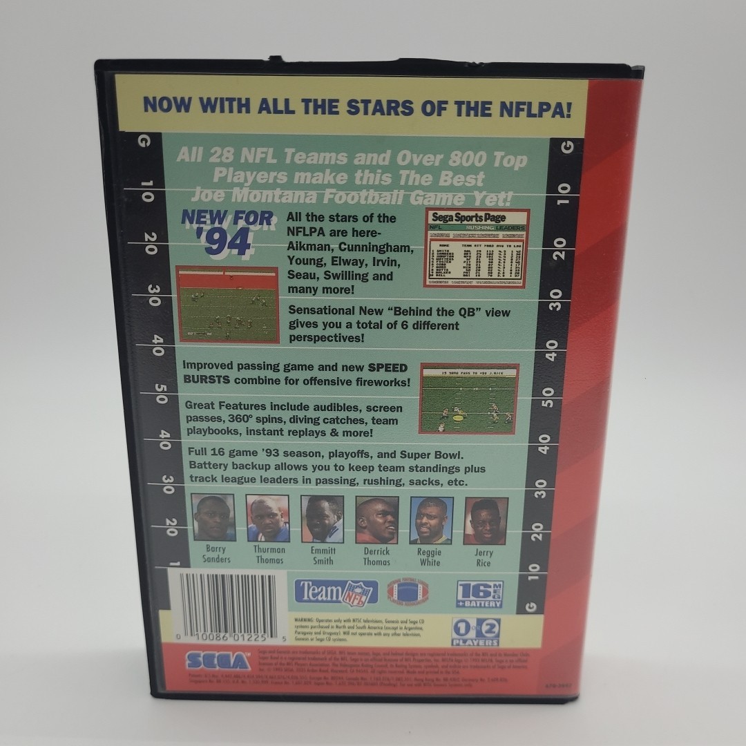 Sega Genesis Sega Sports System NFL Football 94 Console Complete Missing Cushion