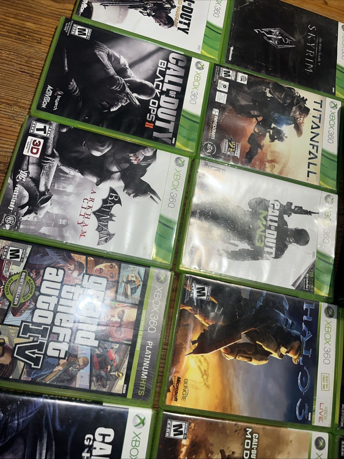 Microsoft Xbox 360 S Slim Black 250GB Replacement Console W/ Games Lot Bundle
