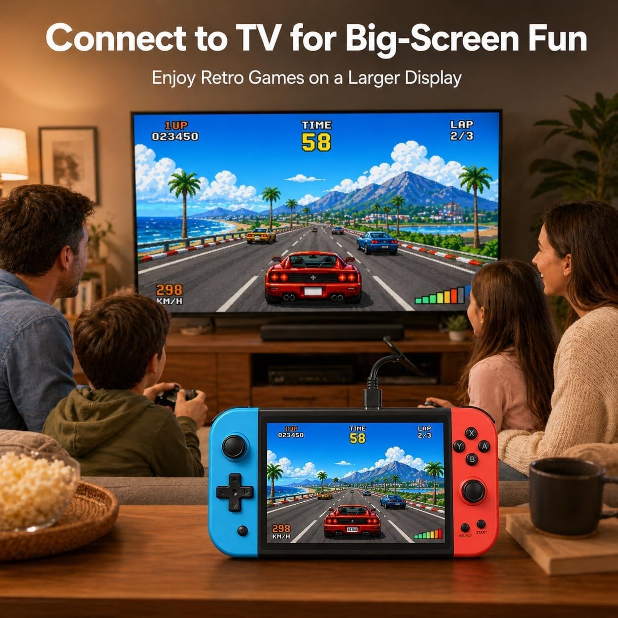 X51 Handheld Game Console – 5.1 Inch HD IPS Display, 32GB, Built-in Retro Arc…
