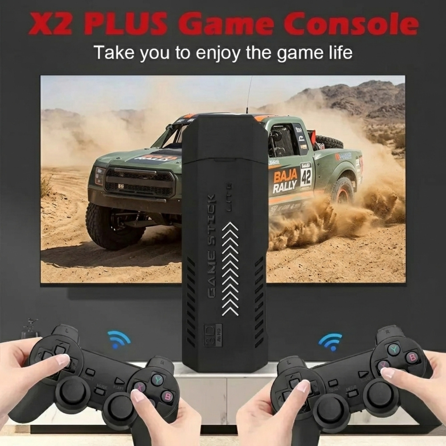 2026 X2 Plus 4K 2.4G Retro Game Stick 256G 50 Emulators PS1 N64 DC Wireless
