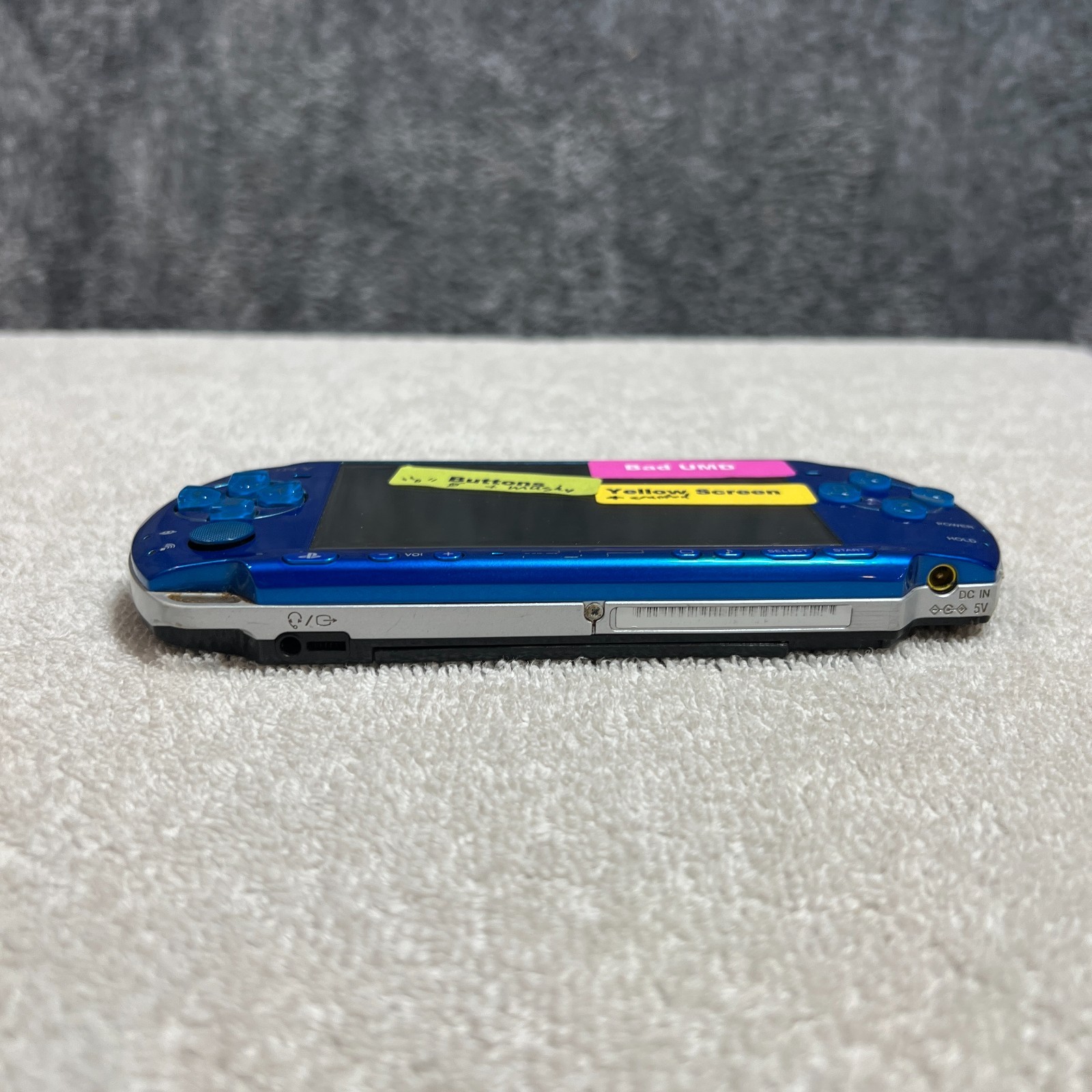 PSP 3000 Console For Parts Repair Broken Blue Japanese Version Import