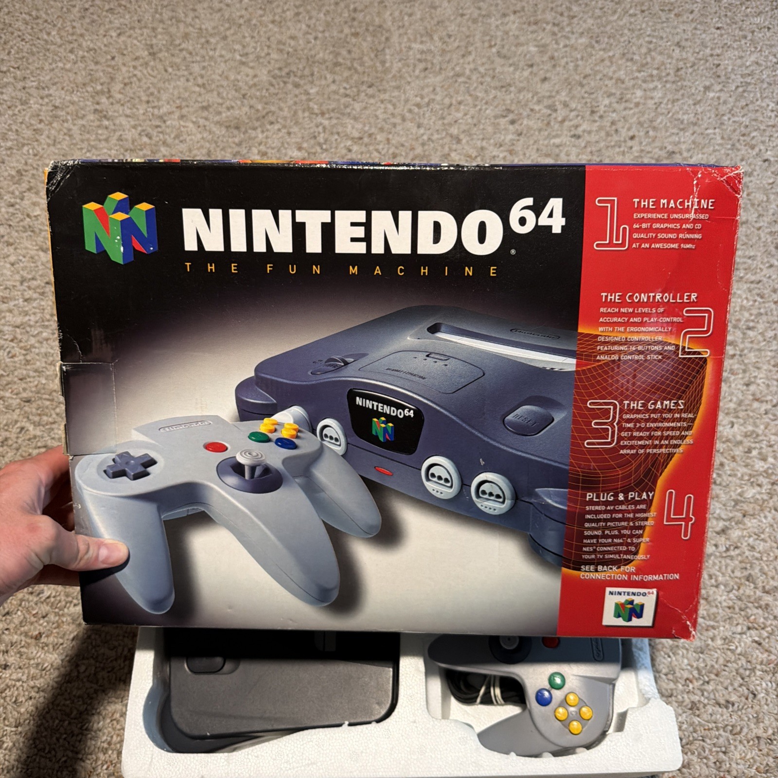 Nintendo 64 Console N64 Complete In Original Box *NICE CONDITION! Fast Shipping