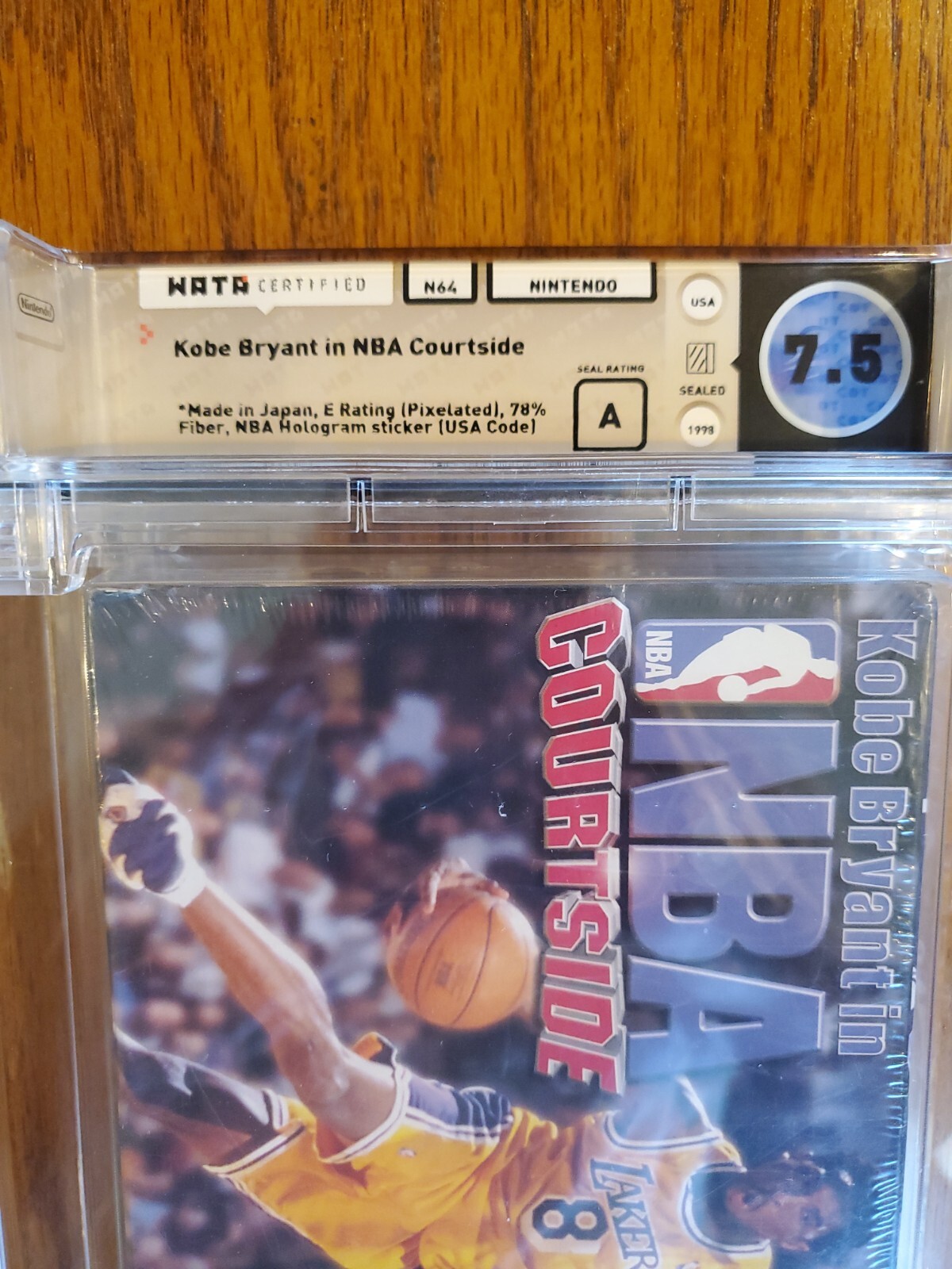 Kobe Bryant in NBA Courtside WATA 7.5 A Sealed Nintendo 64 N64 1998 NETFLIX SOON