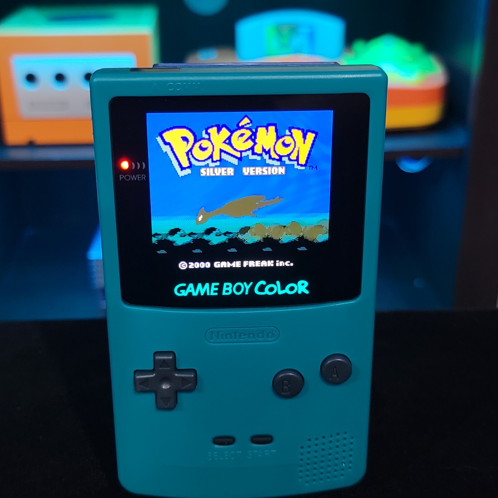 White Gameboy Color Console OLED Touch Screen And USB-C Rechargeable Battery
