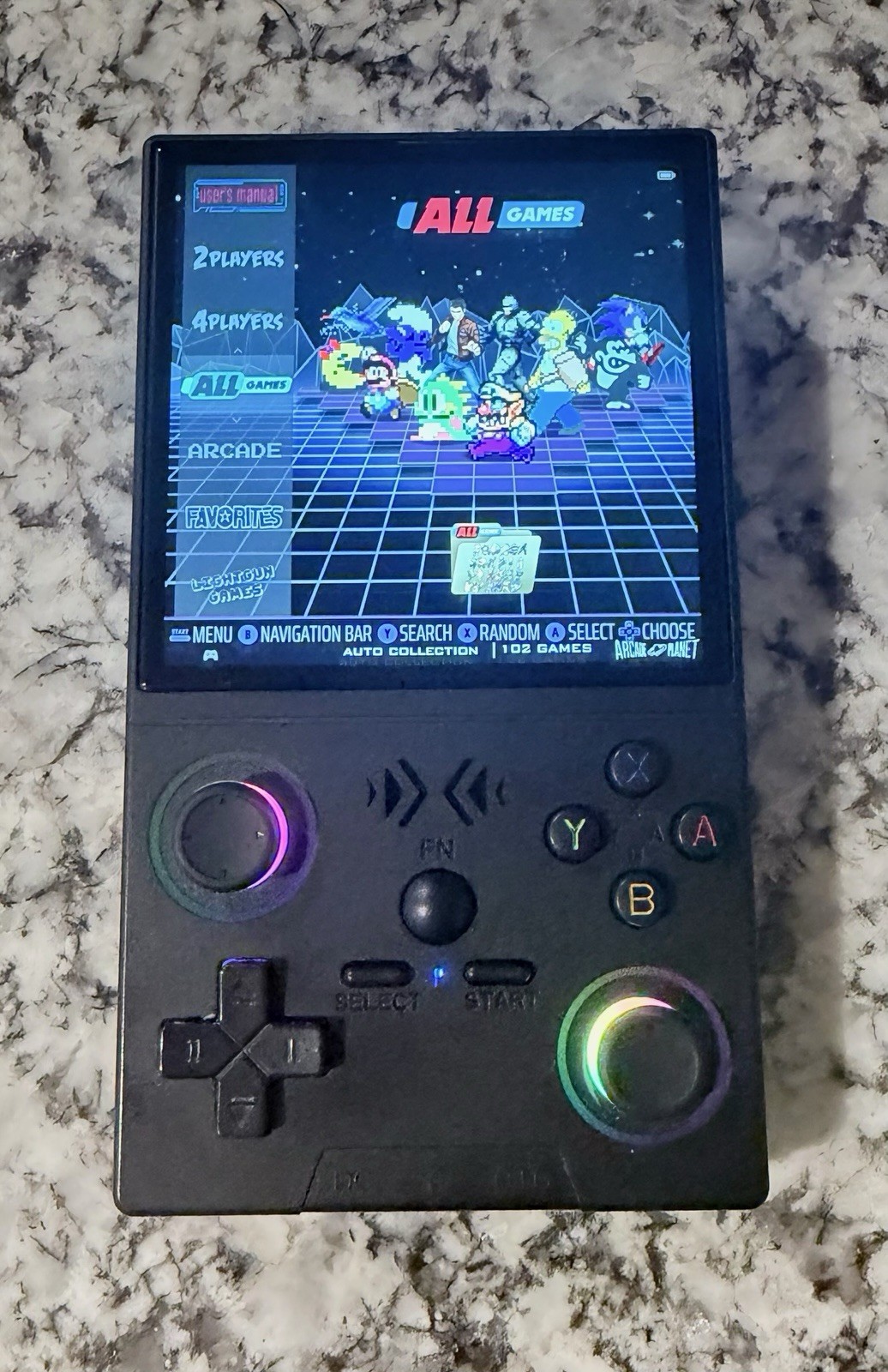 Game Console Handheld Model XF40V 4.0inch Mysterious Black 64G WiFi 720 Wireless