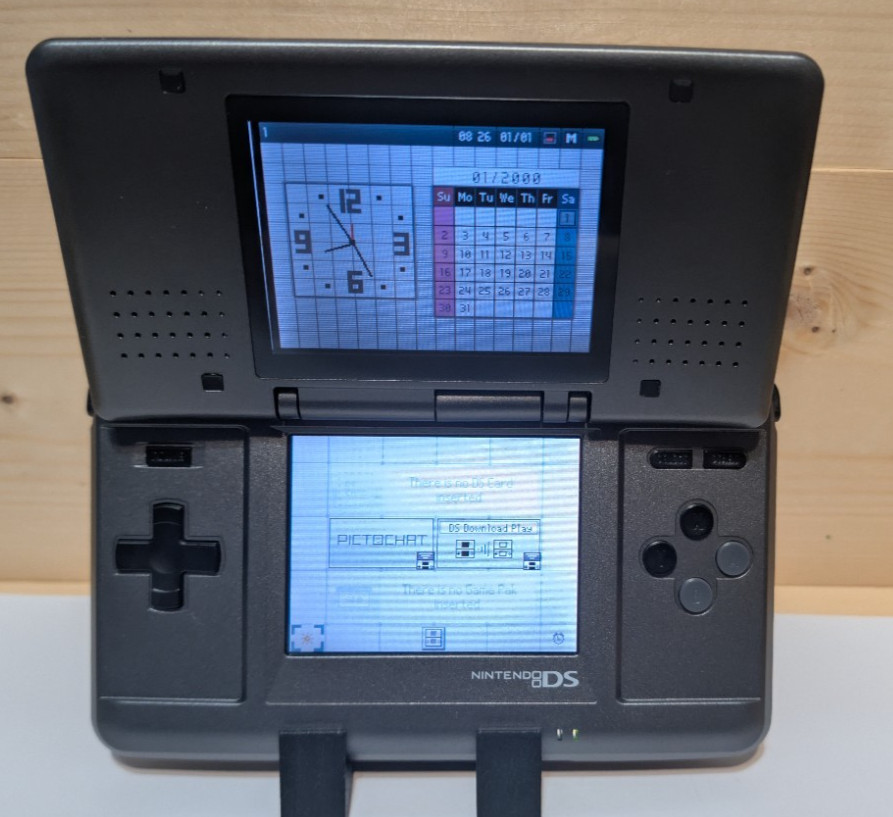 Nintendo DS NTR/Fat Grey Reshelled W/USB Cable New Battery & USB-C & Backlight