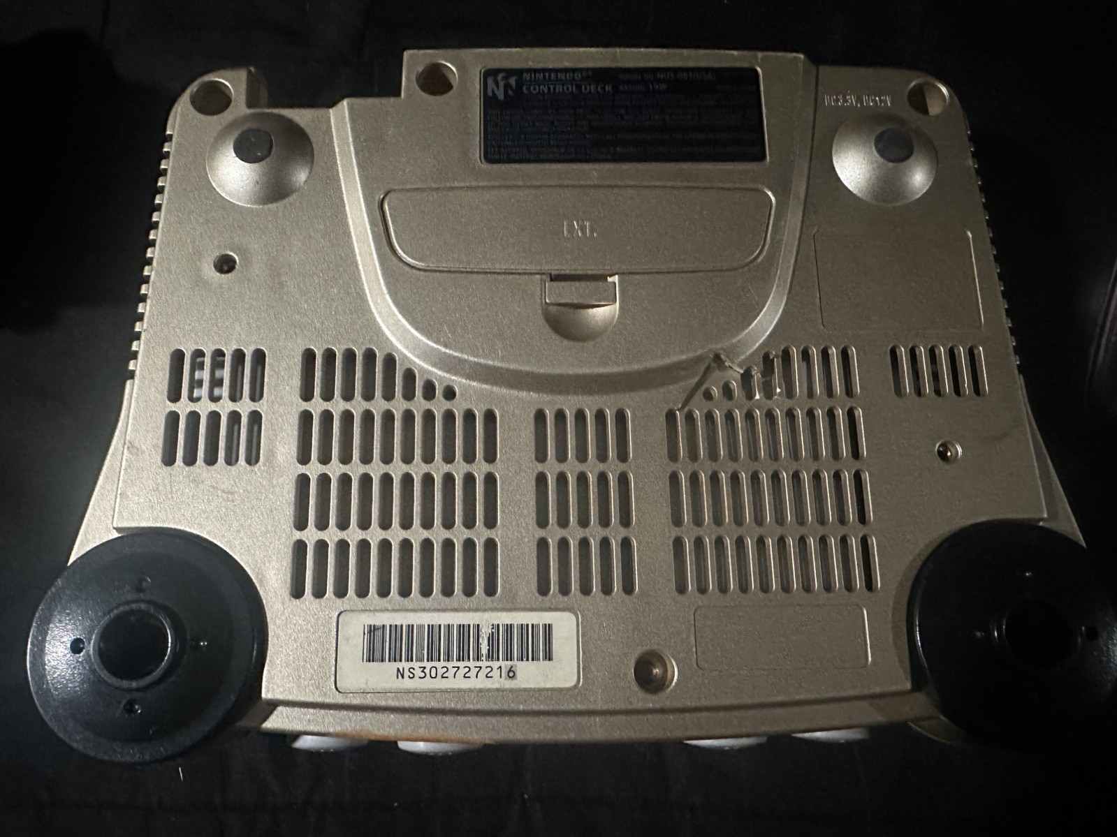 Nintendo 64 Gold Game Console NUS-001 Bundle with 1 Controller USA Model