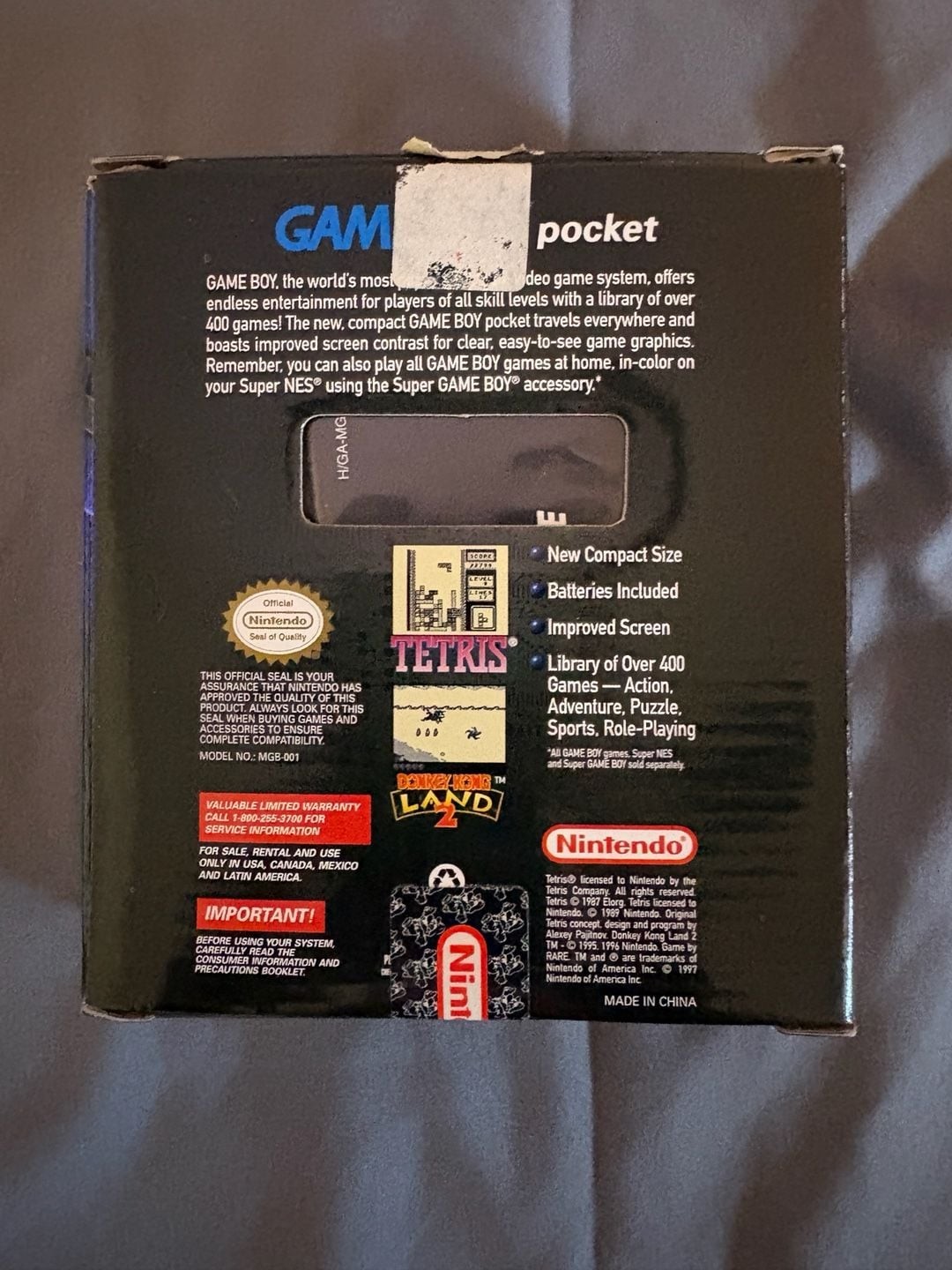 Nintendo Game Boy Pocket Console Blue MGB-001 New Factory Open-Sealed