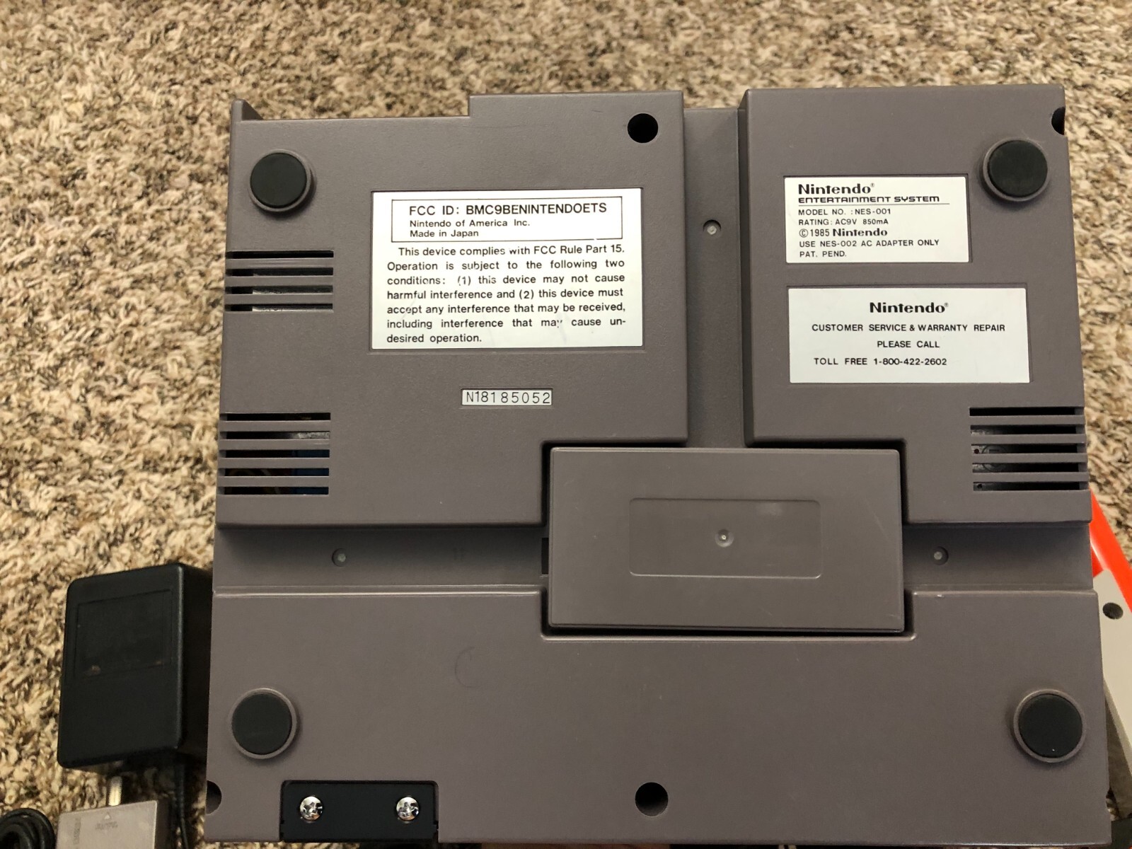 Nintendo NES Console Complete W/ 2 OEM Controllers +Zap Gun Thoroughly Cleaned