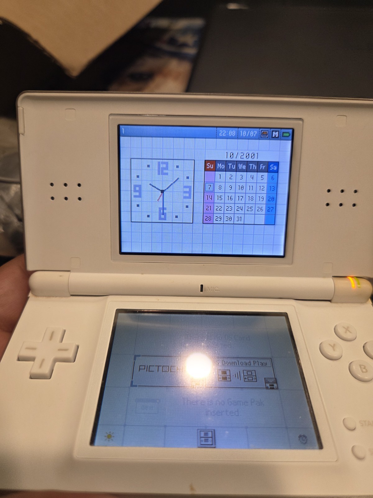 Nintendo DS Lite USG-001 JPN White Handheld Console Stylus & Cable EUC