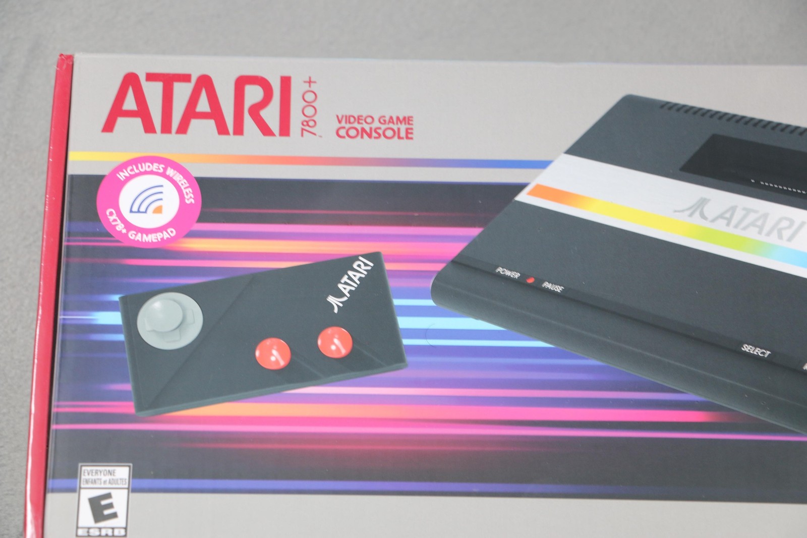 Atari 7800 Plus Video Game Console Wireless Controller New Crystal Quest Game E