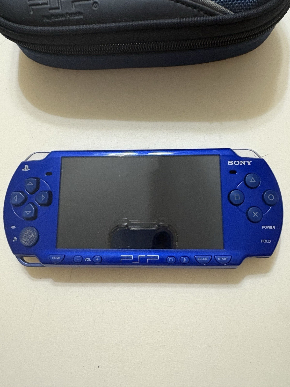 Sony PSP 2001 Metallic Blue Handheld System – Tested and Works With Case