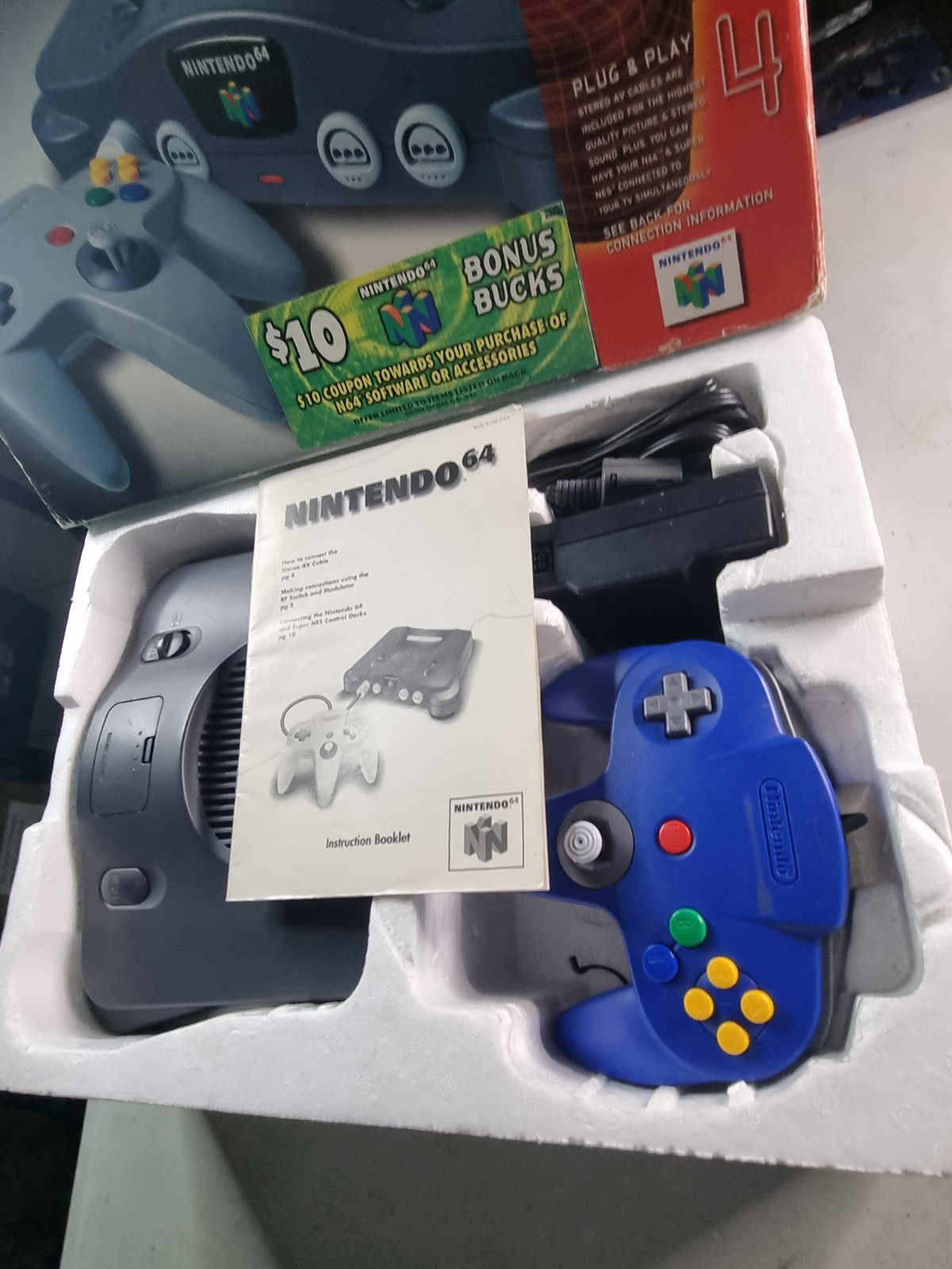 Nintendo 64 Console Original in Box 1996 N64 With Manual Oem All