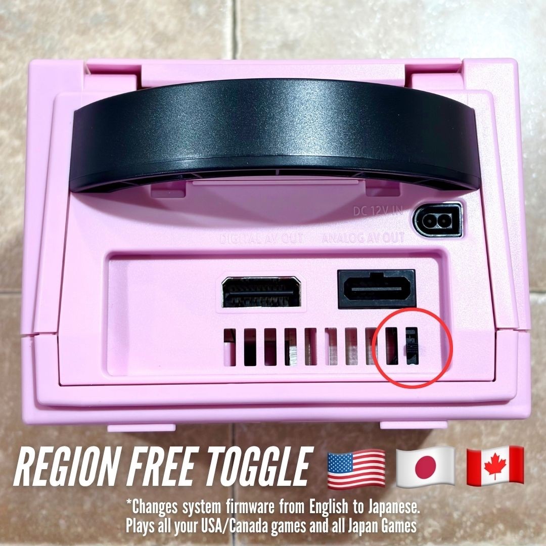 PINK Nintendo GameCube Console + Game Boy Player REGION FREE x2 Controllers 001