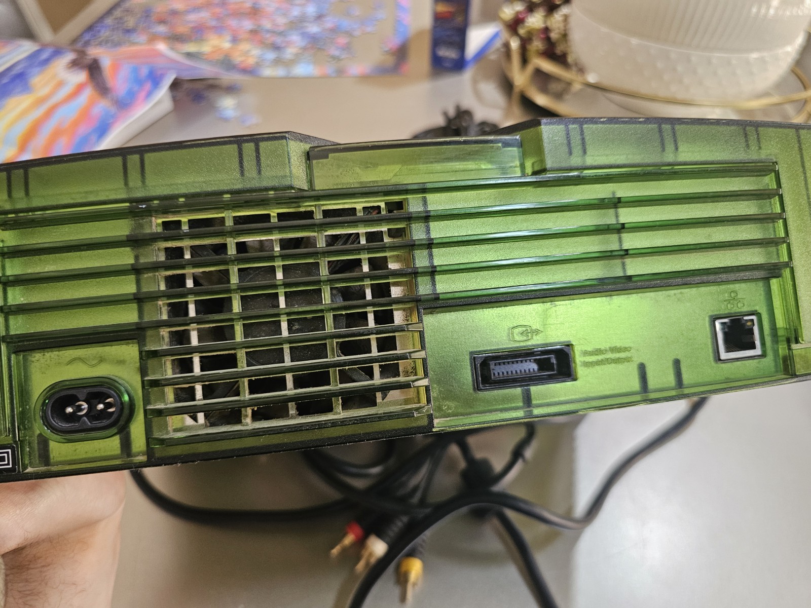 Original Xbox Halo Special Edition Green Console For Parts or Repair Please Read