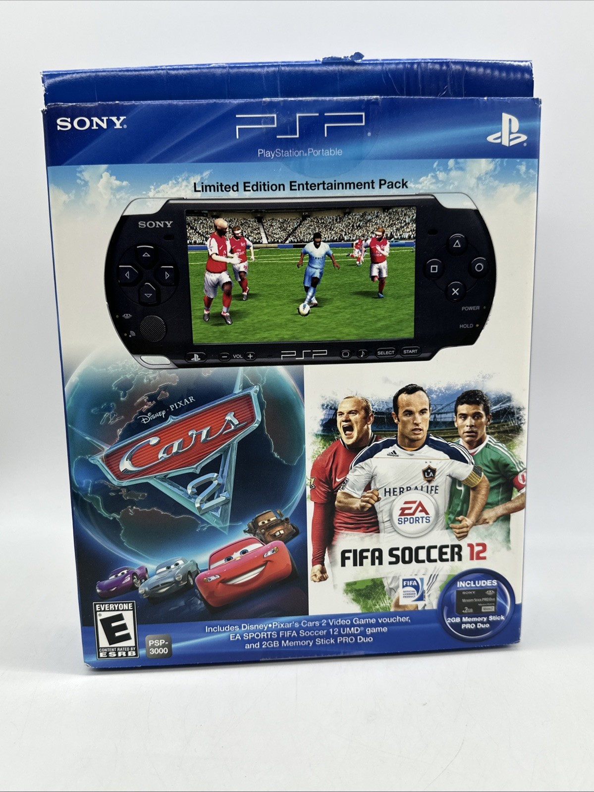 Sony PlayStation Portable PSP 3000 Handheld + Cars Fifa 12 Bundle In Box RARE