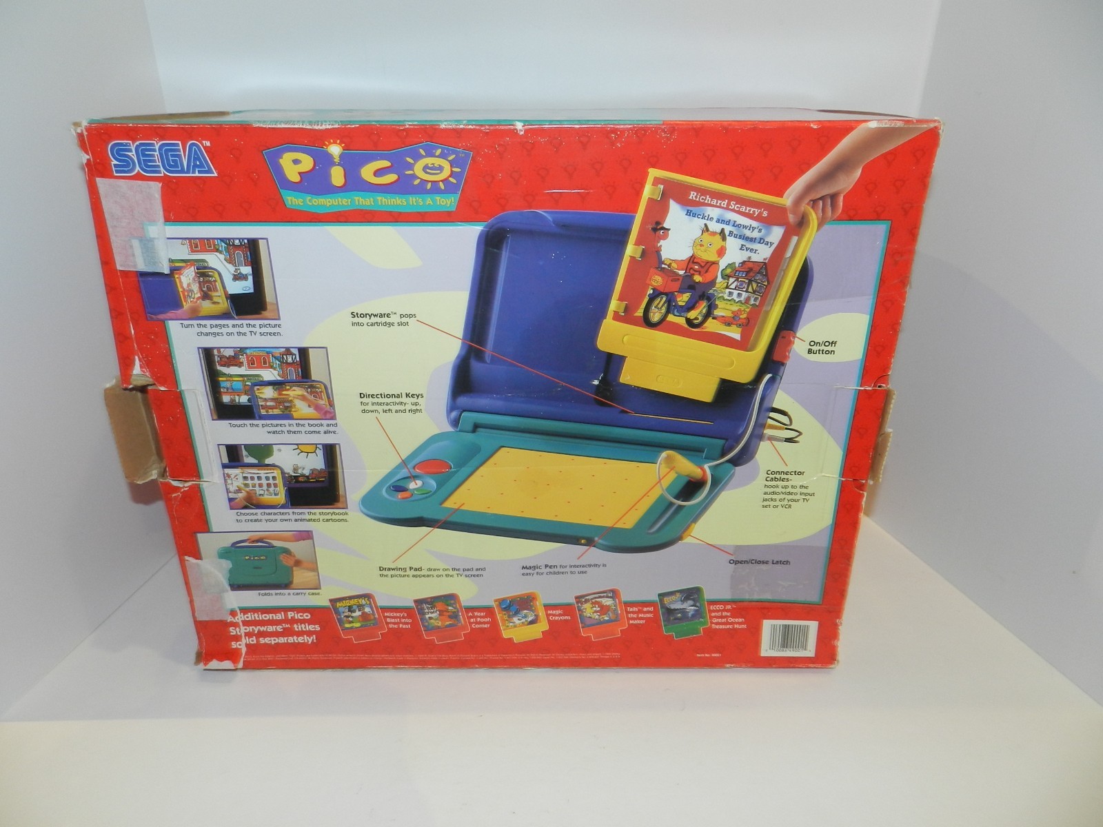 SEGA PICO LEARNING SYSTEM CONSOLE ORIGINAL BOX TESTED WORKING 1 OWNER