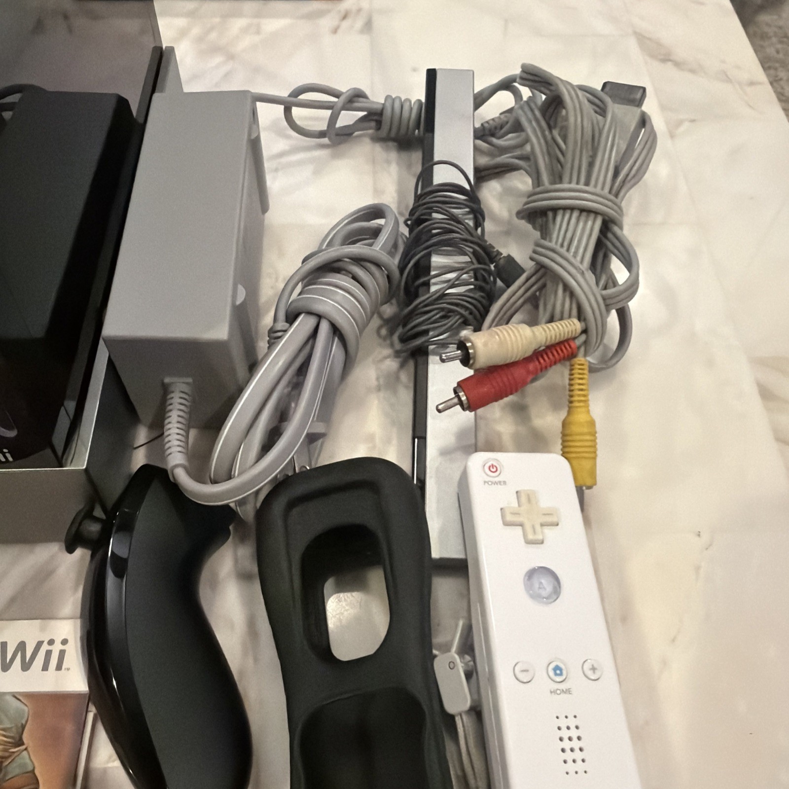 Nintendo Wii Black Console RVL-001 GameCube Compatible Bundle 12 Games Motion