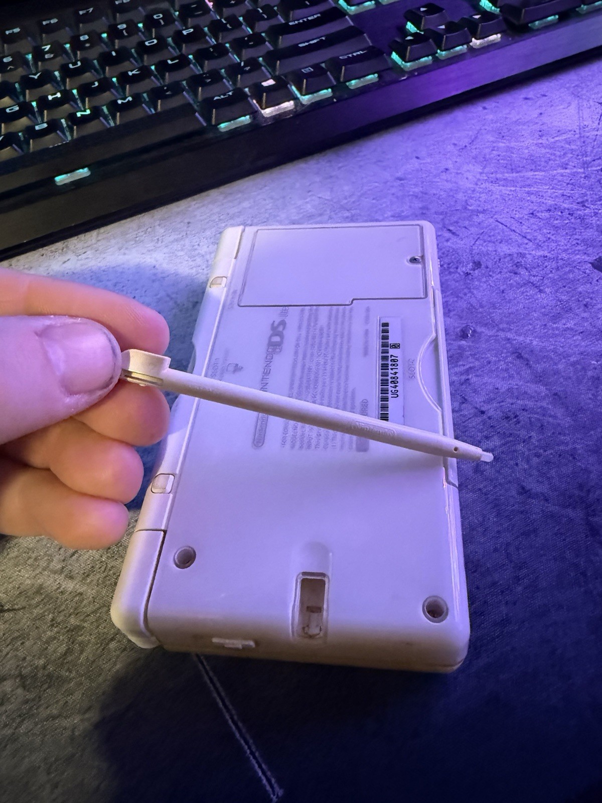 Nintendo DS Lite Console USG-001 Polar White Tested & Working Great Condition