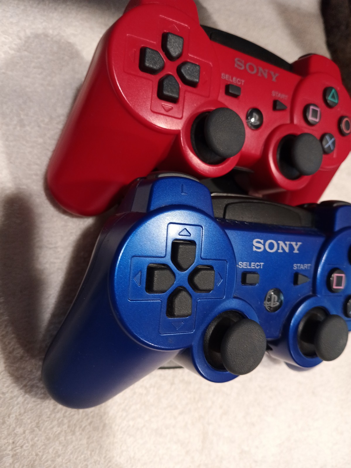 Playstation 3 Wireless Console Game Controllers PS3 Red & Blue