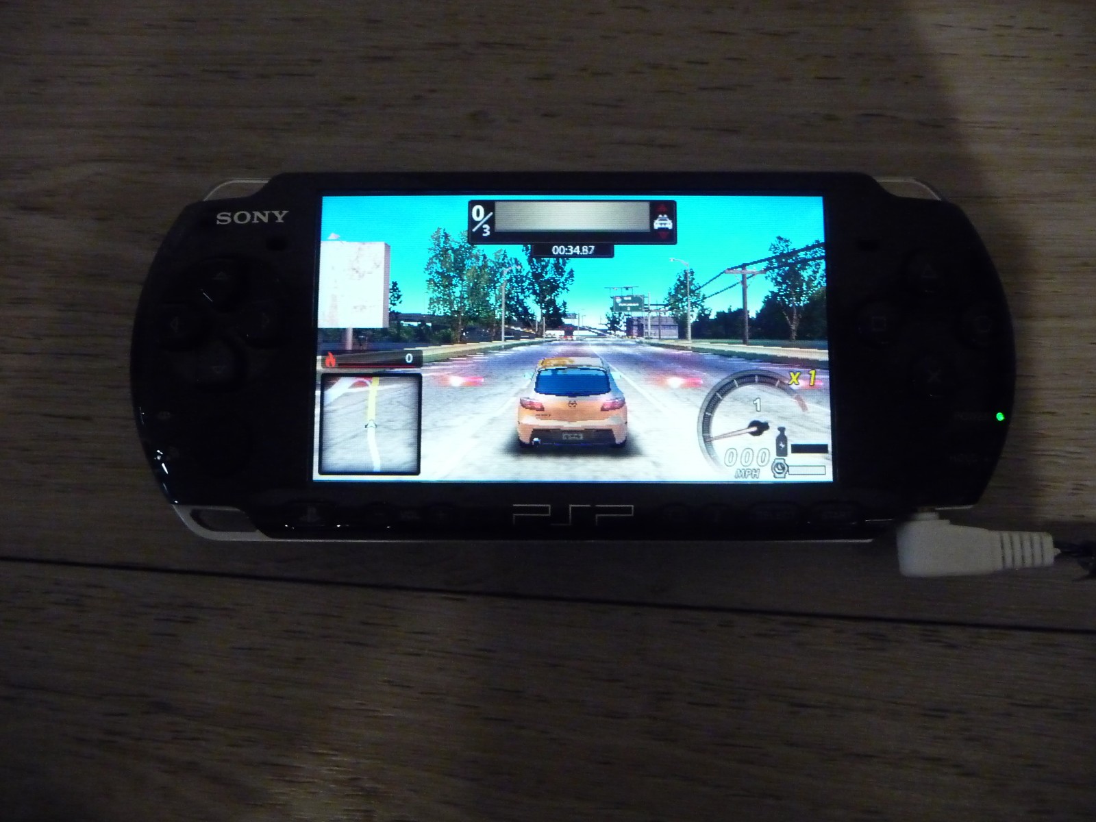 Sony Playstation Portable PSP-3001 With case and 3 games ,No battery or charger